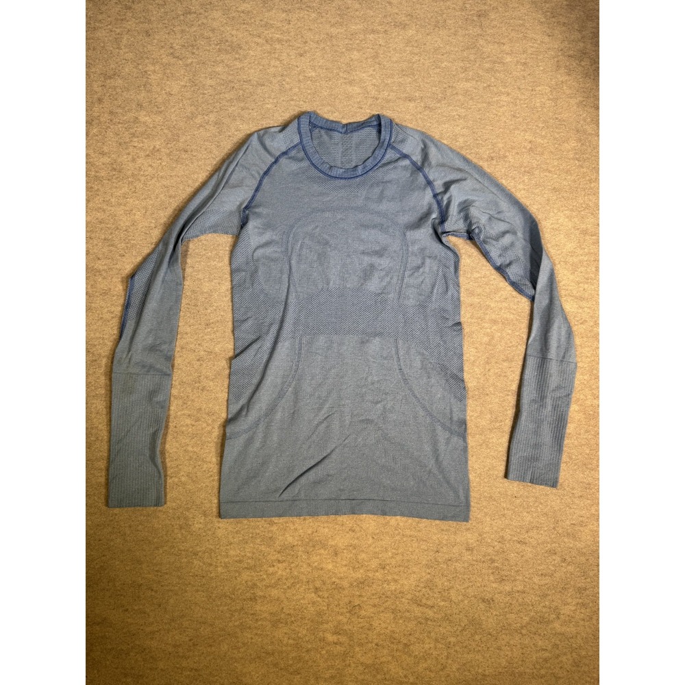 Lululemon Swiftly Tech Long Sleeve Shirt Womens 6 Blue Thumbholes Performance